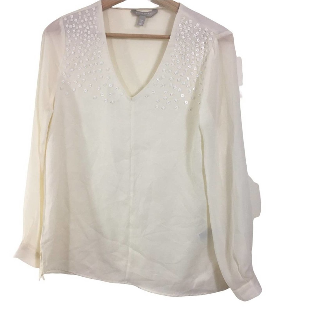 Banana Republic V Neck Top Blouse Small
